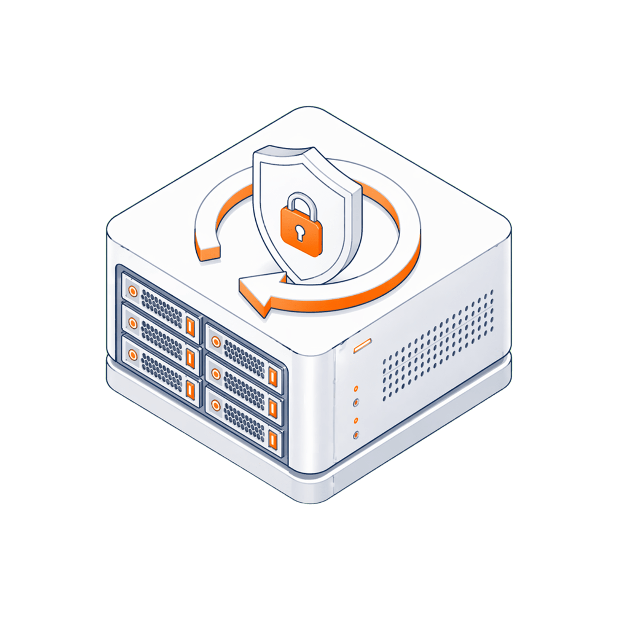 Illustrative Infrastruktur-Grafik für Backup Storage