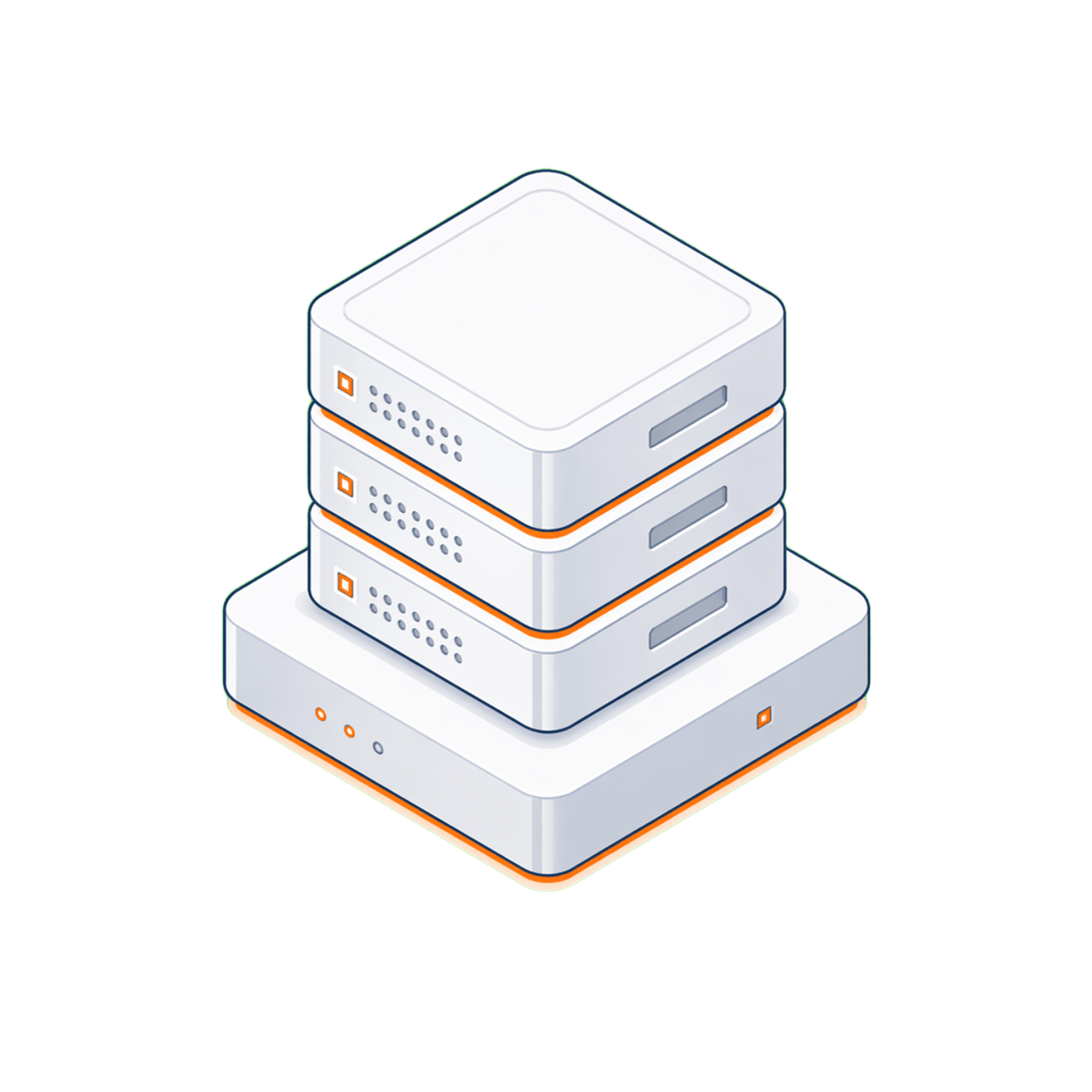 Illustrative Infrastruktur-Grafik für Block Storage