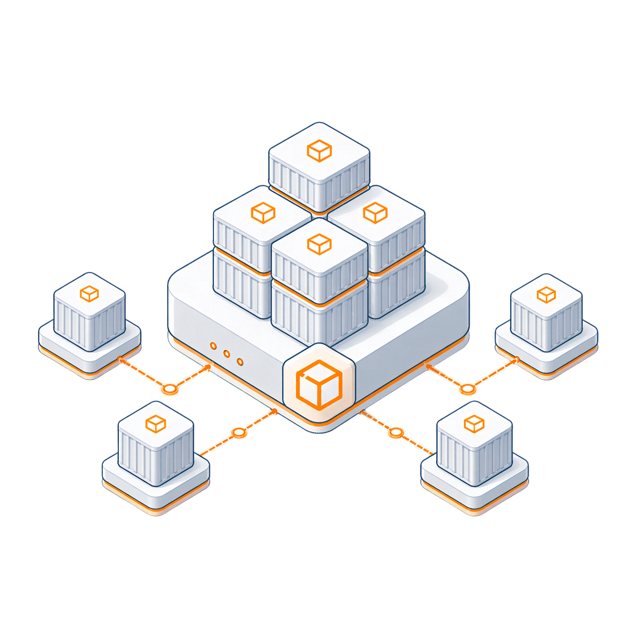 Illustrative Infrastruktur-Grafik für Container Registry