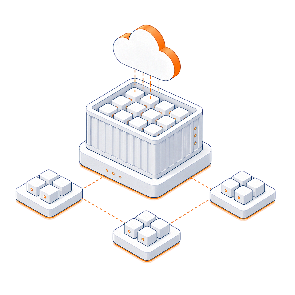 Illustrative Infrastruktur-Grafik für Object Storage