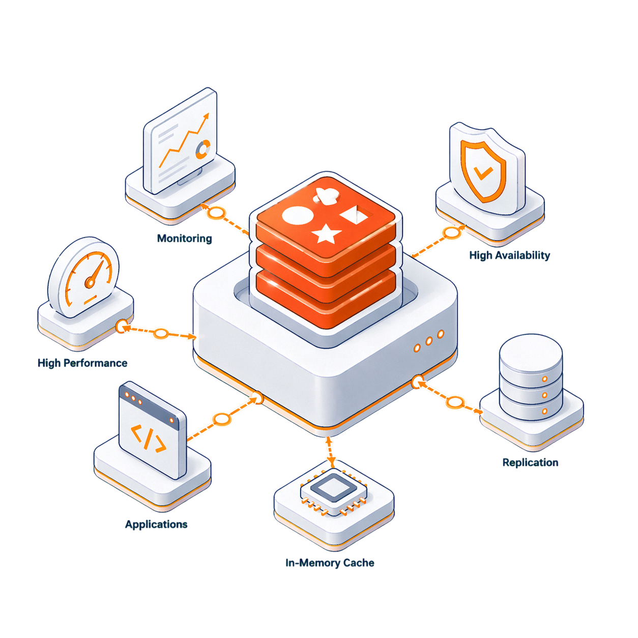 Illustrative Infrastruktur-Grafik für Managed Redis